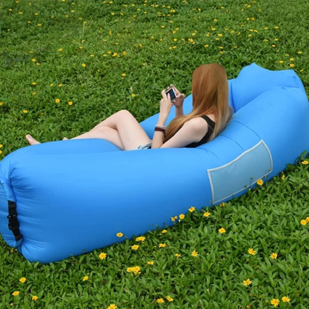 Sofá Inflable Portátil Impermeable con Cojín