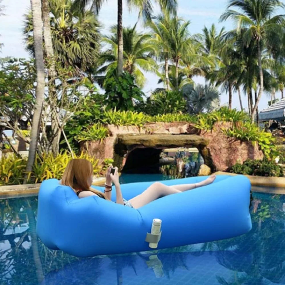 Sofá Inflable Portátil Impermeable con Cojín