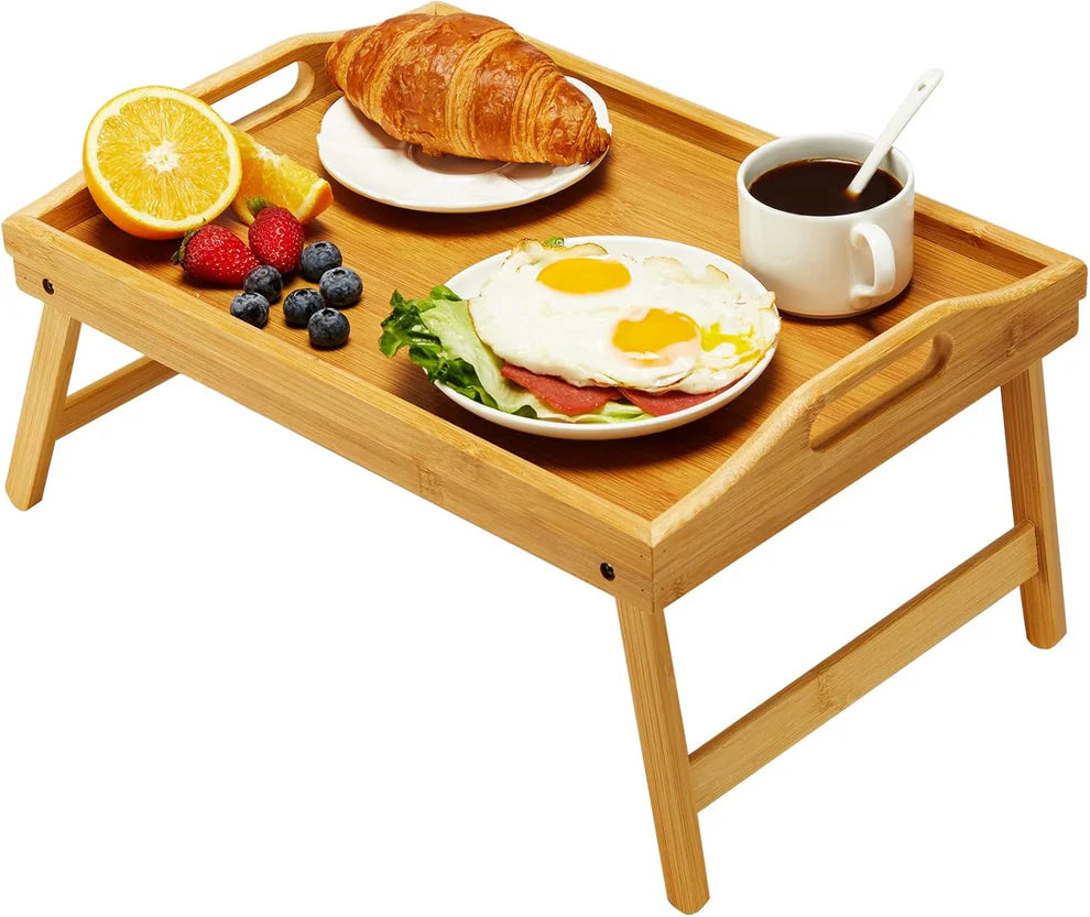 Bandeja de Cama Plegable de Bambú