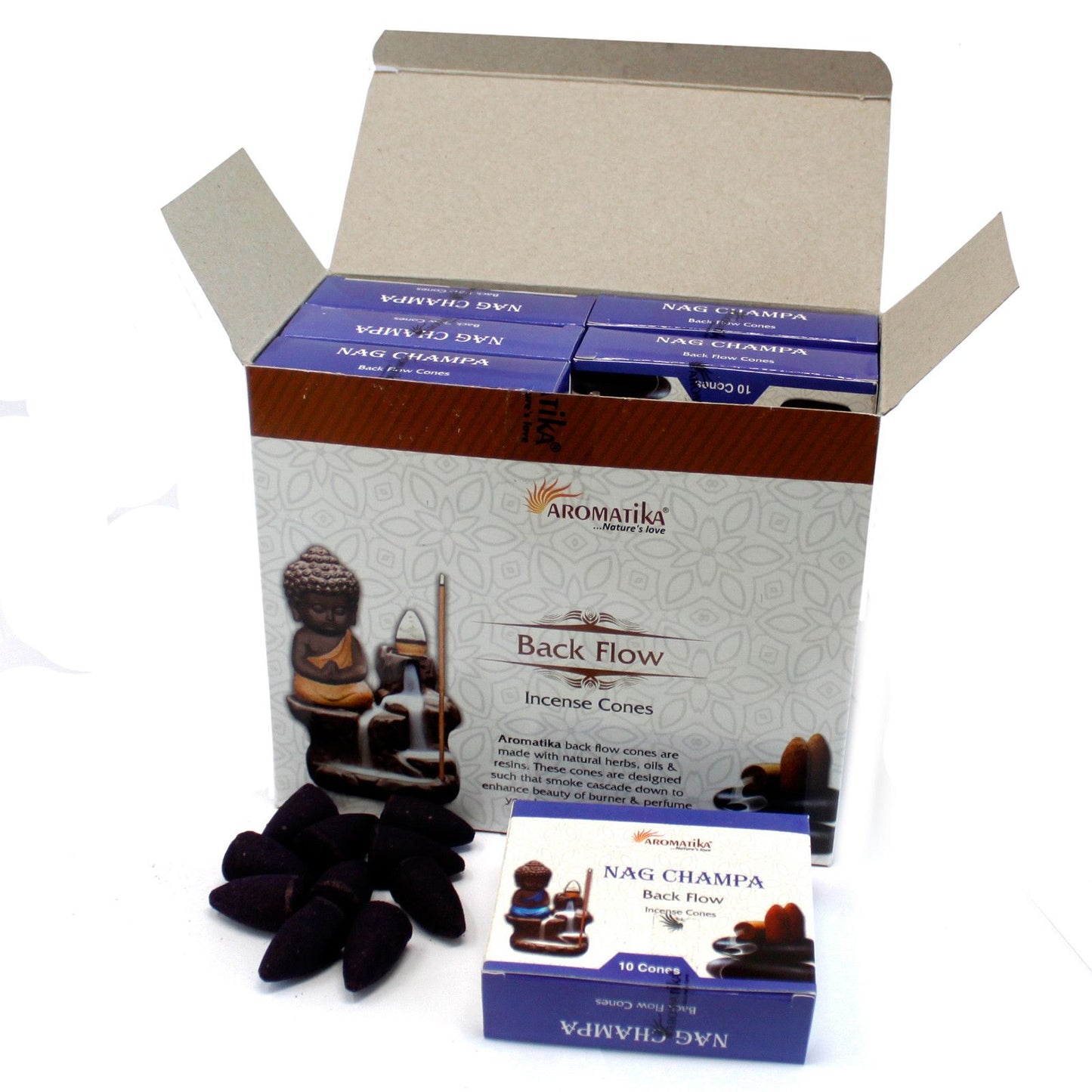 Conos de Incienso Reflujo Aromatika - Nag Champa