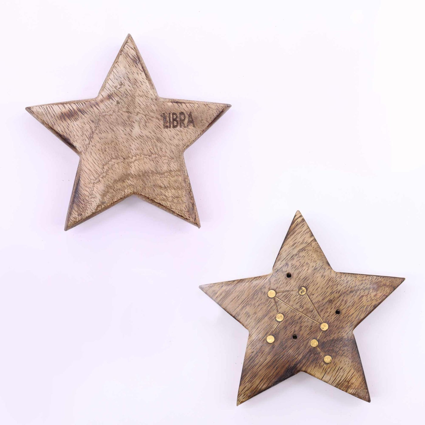 Quemador de incienso con signos del zodíaco de latón grabado - Estrella