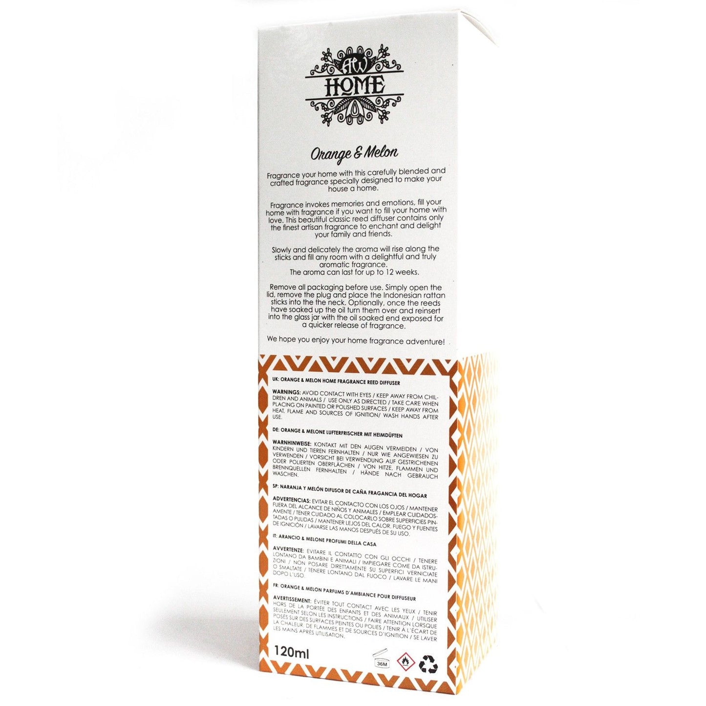Difusor aromático 120ml - naranja y melón