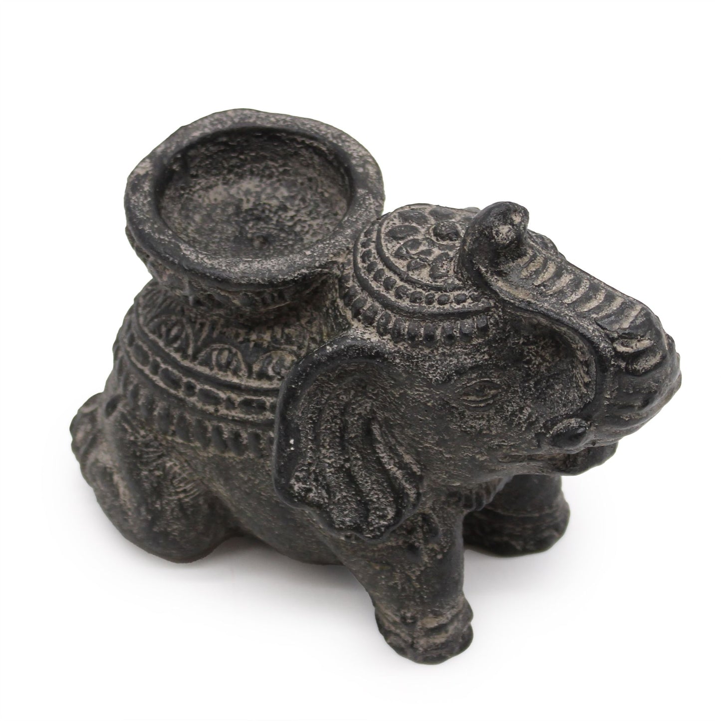 Elefante Incienso y Candelabro (antiguo negro)