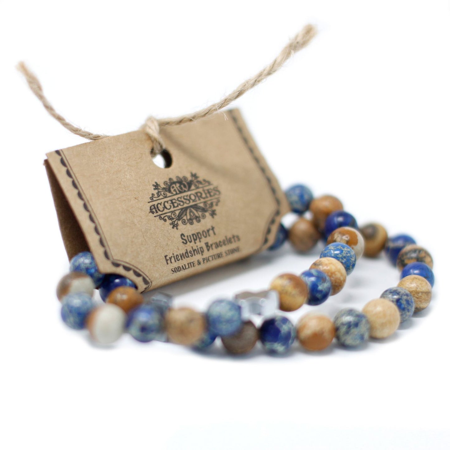 2 Pulseras con Piedras Preciosas - Amor