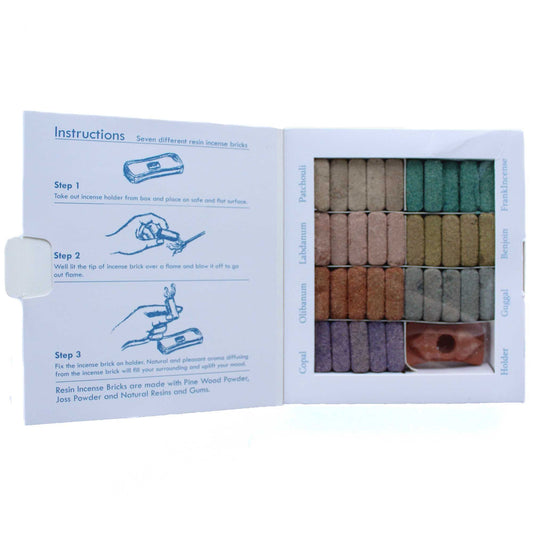 Juego de 70 ladrillos para incienso y quemador - Wild West