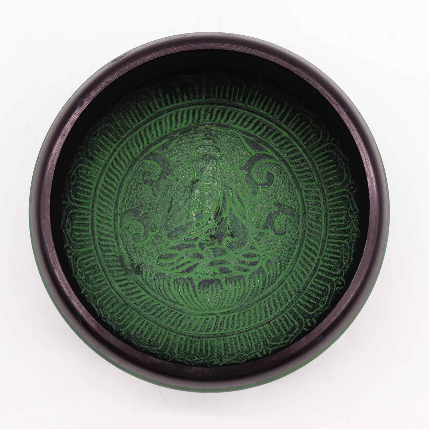 Cuenco tibetano en polvo de tierra - Buda Mandala - 16 cm