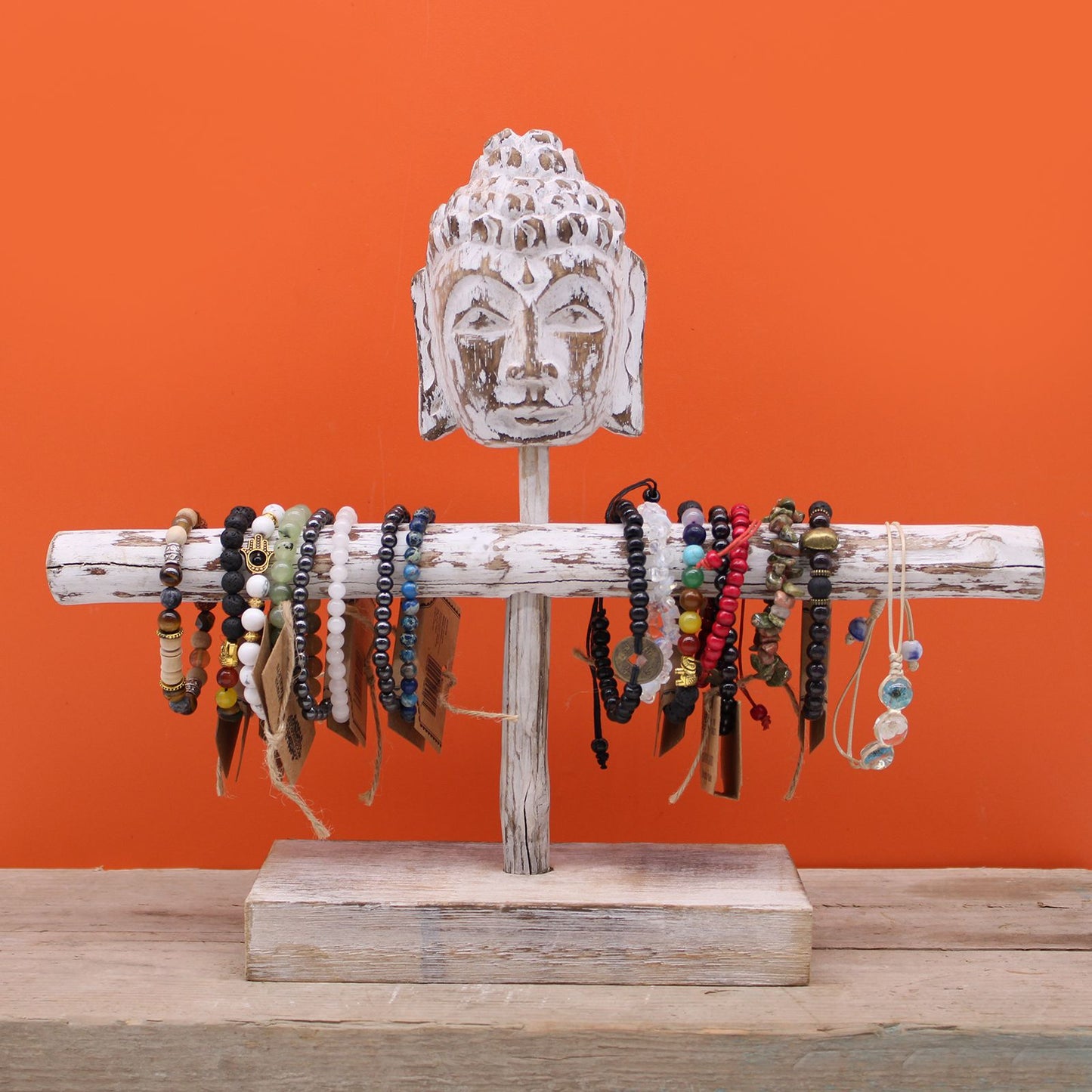 Rama única y soporte de Buda - Blanqueado