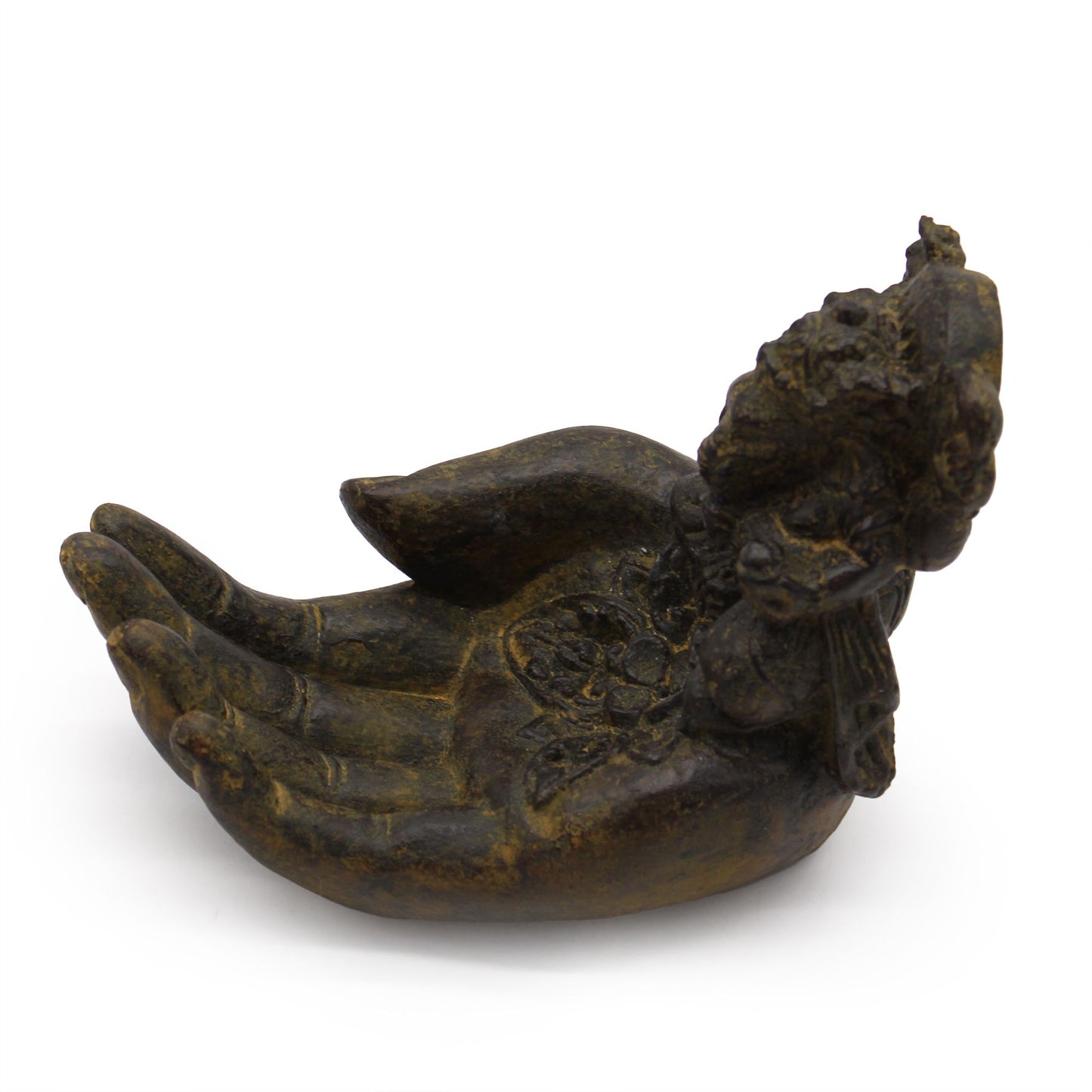 Quemador de incienso Ganesh y mano (antiguo)