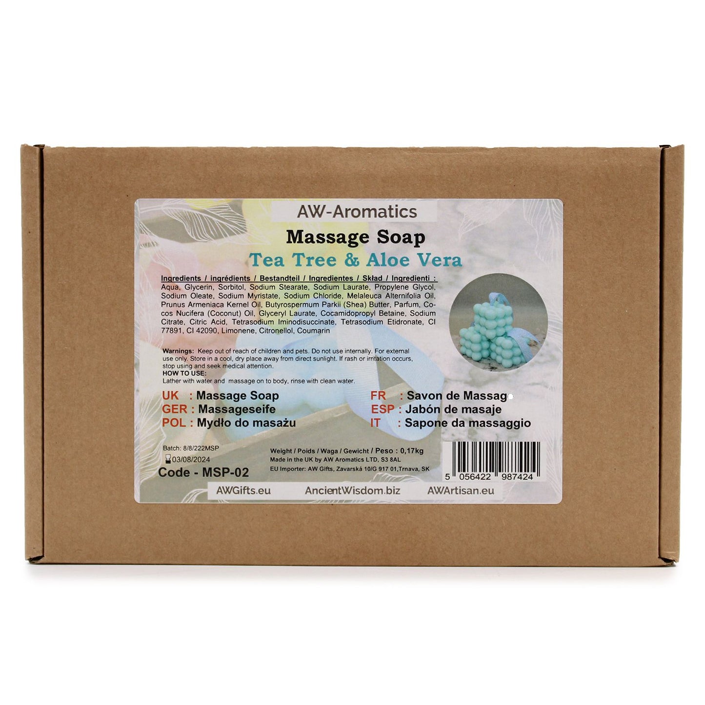 Jabones de Masaje - Tea Tree & Aloe Vera