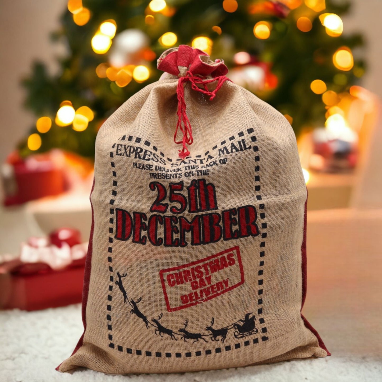 Saco de yute santa - 25th December