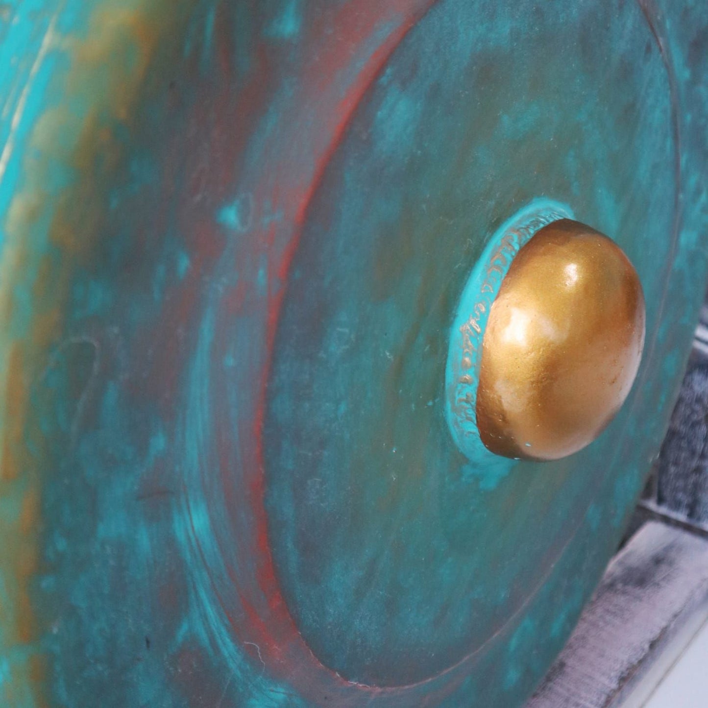 Gong de Meditación Mediano con Soporte - 35cm - Verde