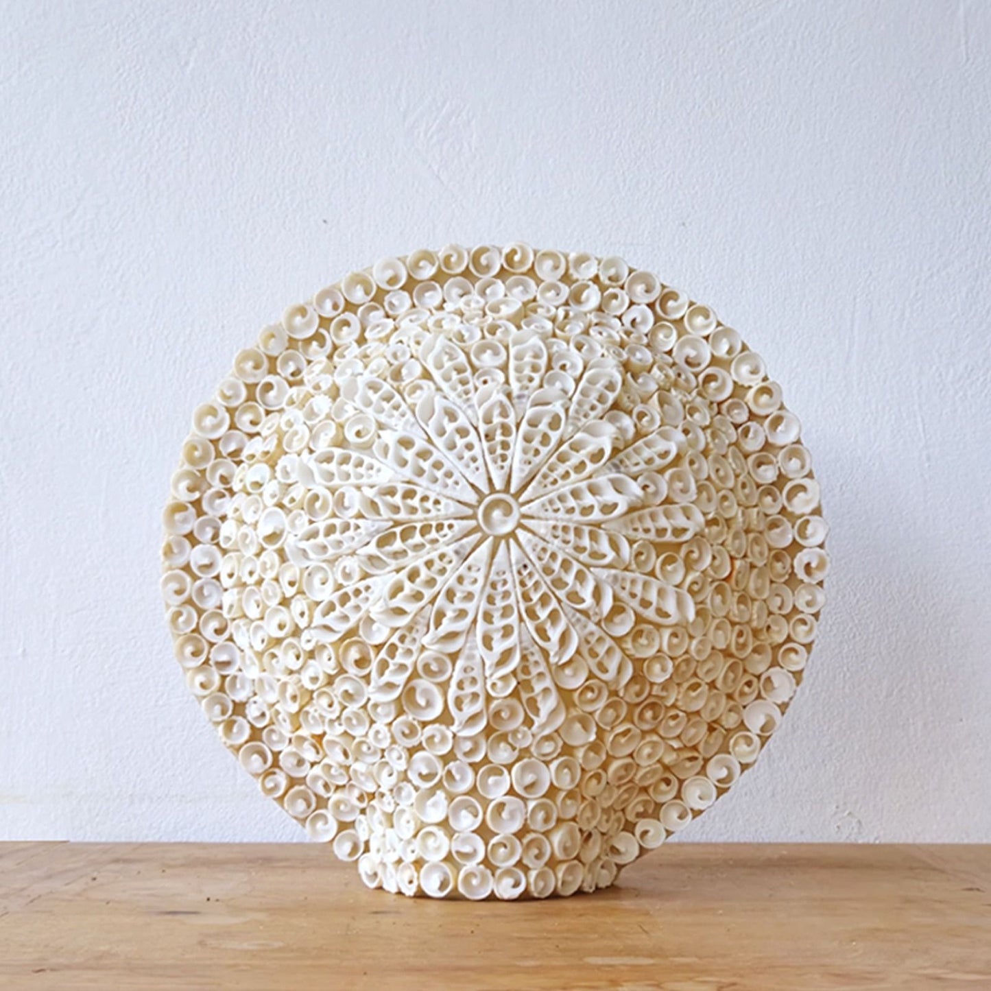 Lámpara Boho de Conchas Marinas - Concha Redonda Grande - 30 cm