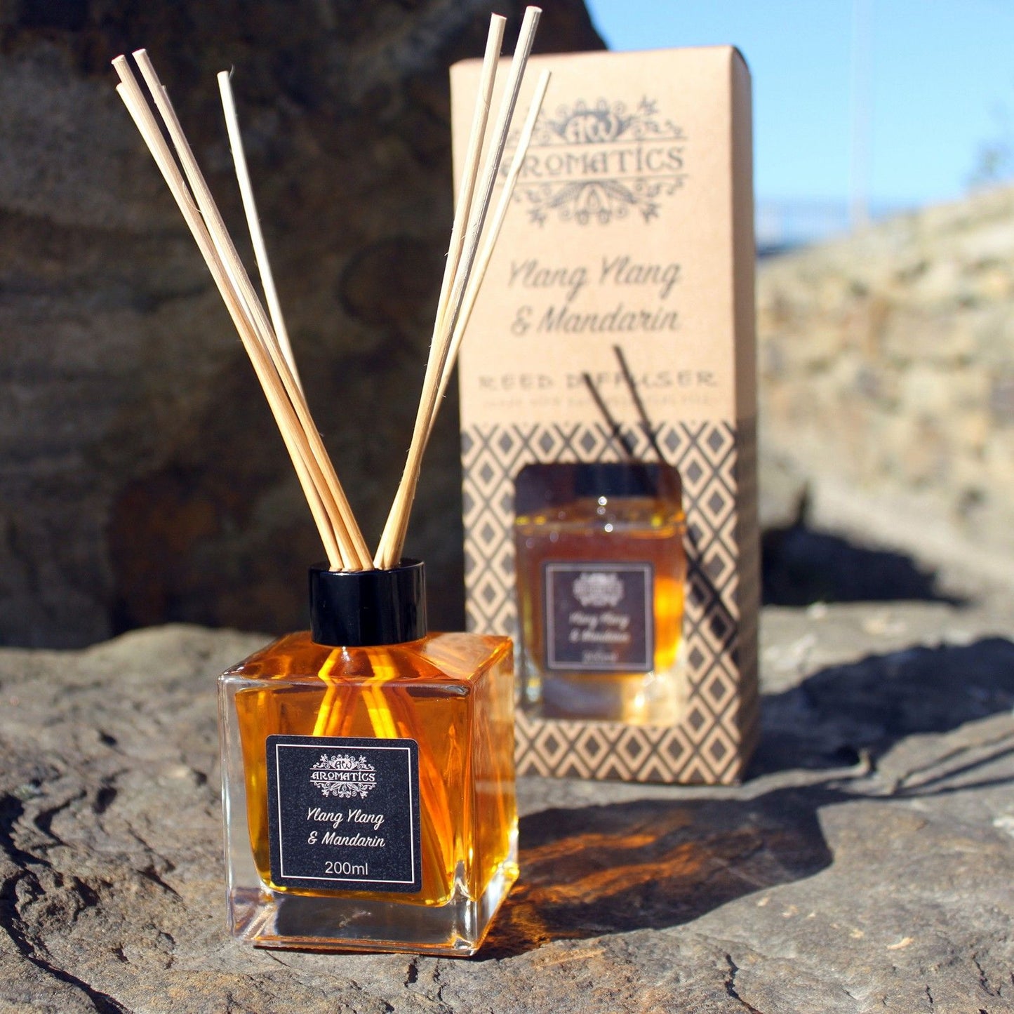 Difusor de Varillas con Aceites Esenciales - Geranio y Rosa
