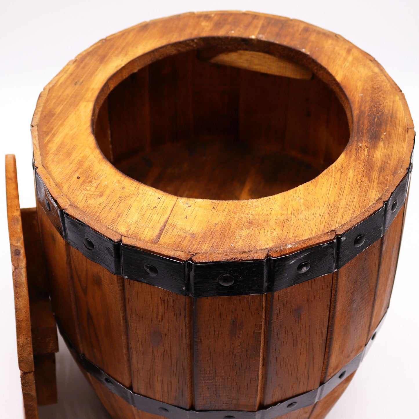 Taburete de barril de cerveza y soporte para sombrilla - Natural