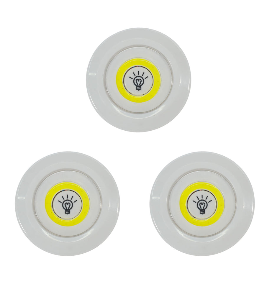 Conjunto de 3 Mini Lâmpadas LED para Interior com Controle Remoto - Iluminação Flexível e Fácil Instalação