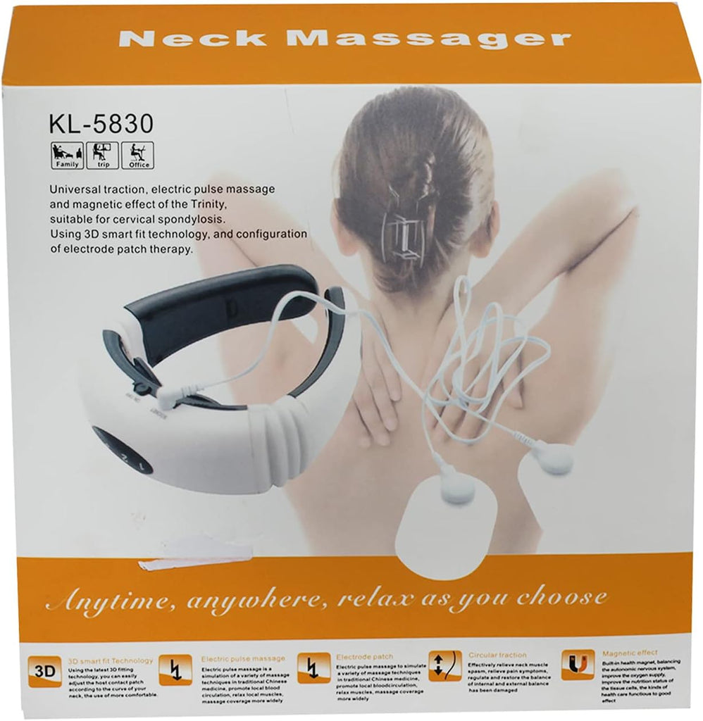 Massageador de pescoço KL-5830 - portátil com calor infravermelho para cuidados cervicais