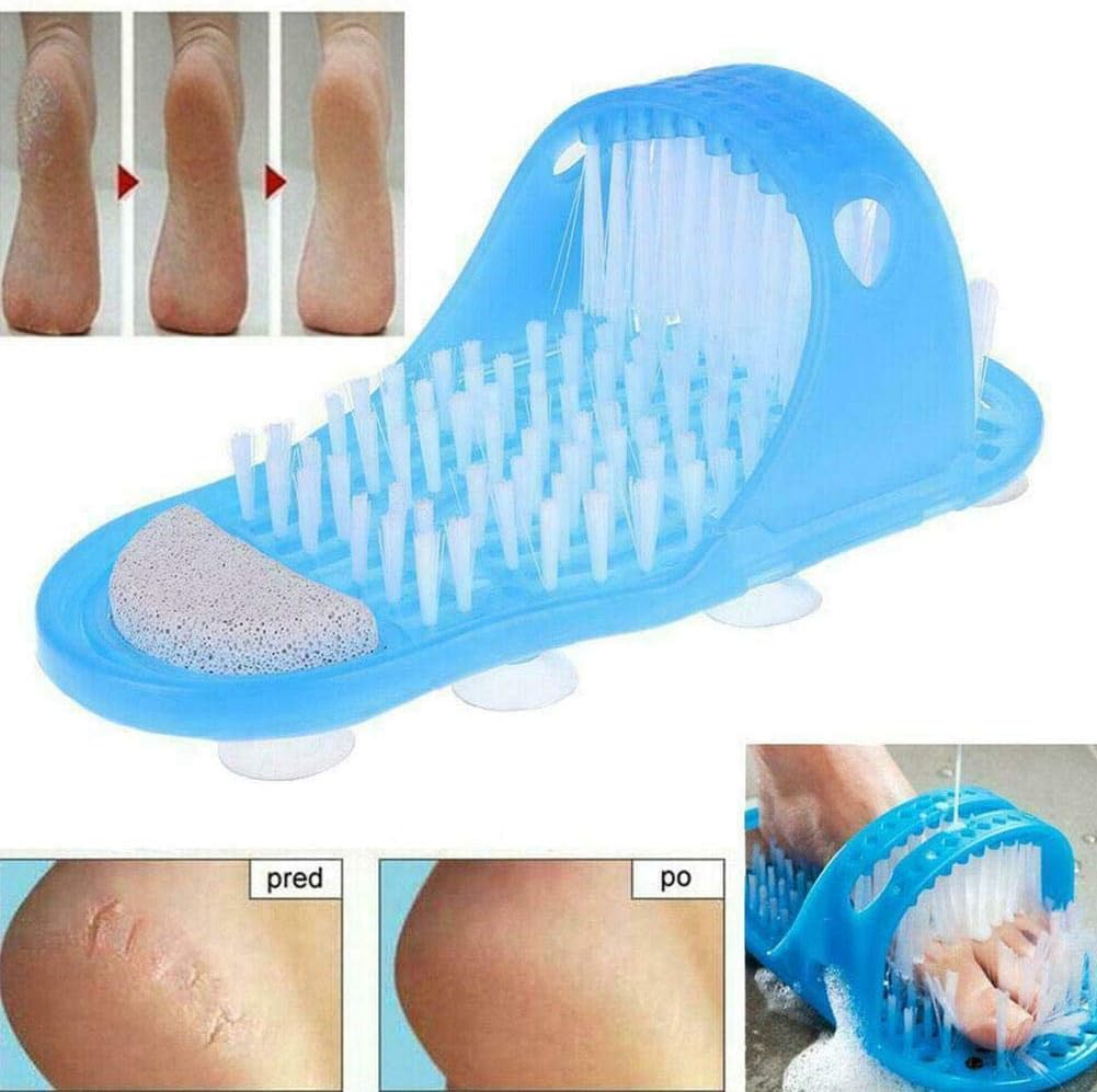 Massageador esfoliante de limpeza de spa – Chinelos de banho para cuidados com os pés