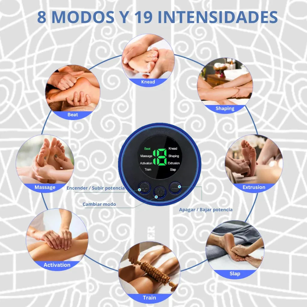 Massageador Elétrico de Pés EMS - Alívio Total com Estimulação Muscular Elétrica