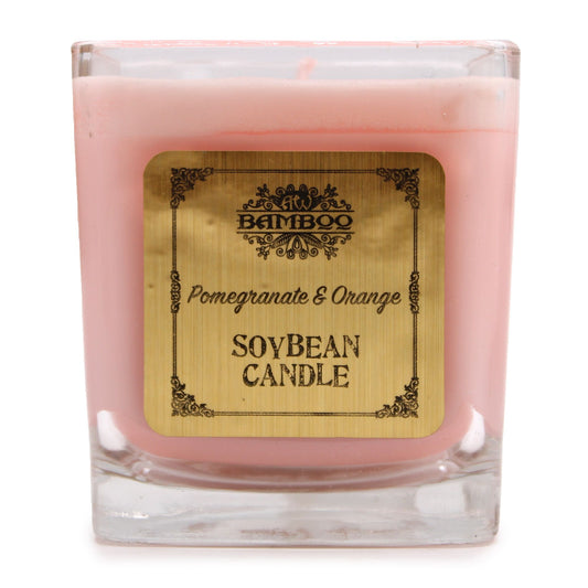 Vela de Cera de Soja - Granada y naranja