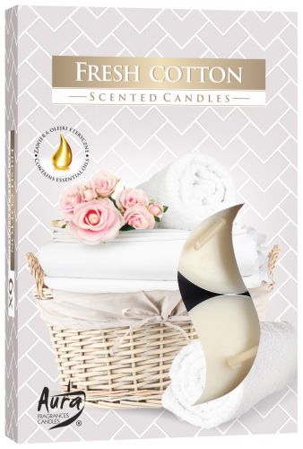 1x Set de 6 Velas de Té Perfumadas - Algodón fresco