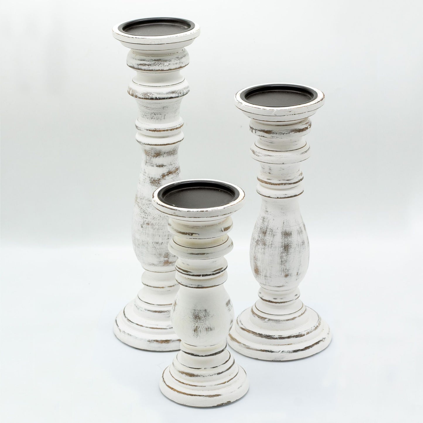 Candelero Clásico - Blanco - 30x10cm - Mediano