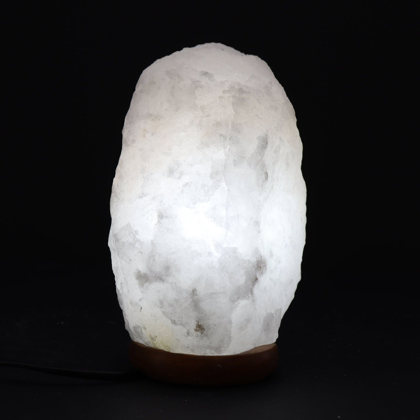 Lámpara de Sal del Himalaya de Cristal de Roca - & Base apx 3-5kg