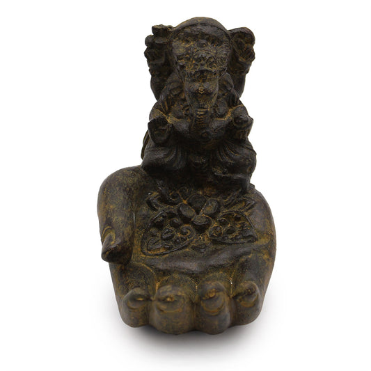 Quemador de incienso Ganesh y mano (antiguo)