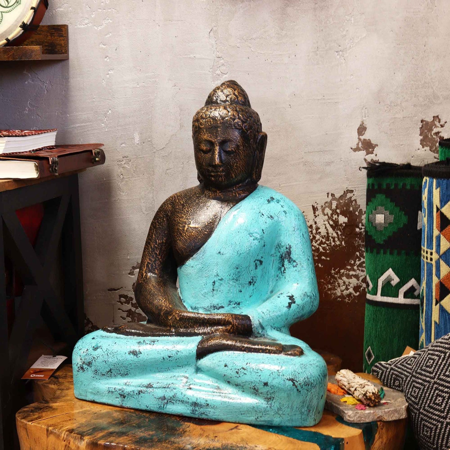 Buda Mediano Clásico Turquesa y Piedra - 0.5m