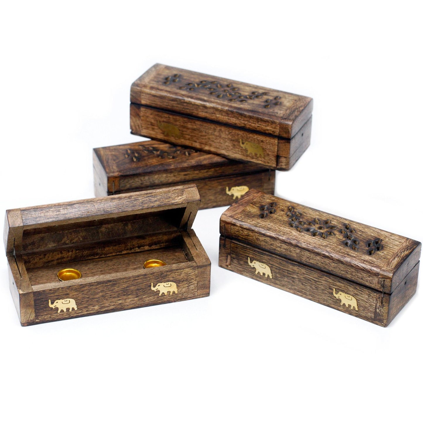 Caja para conos de incienso 6" - Madera de mango