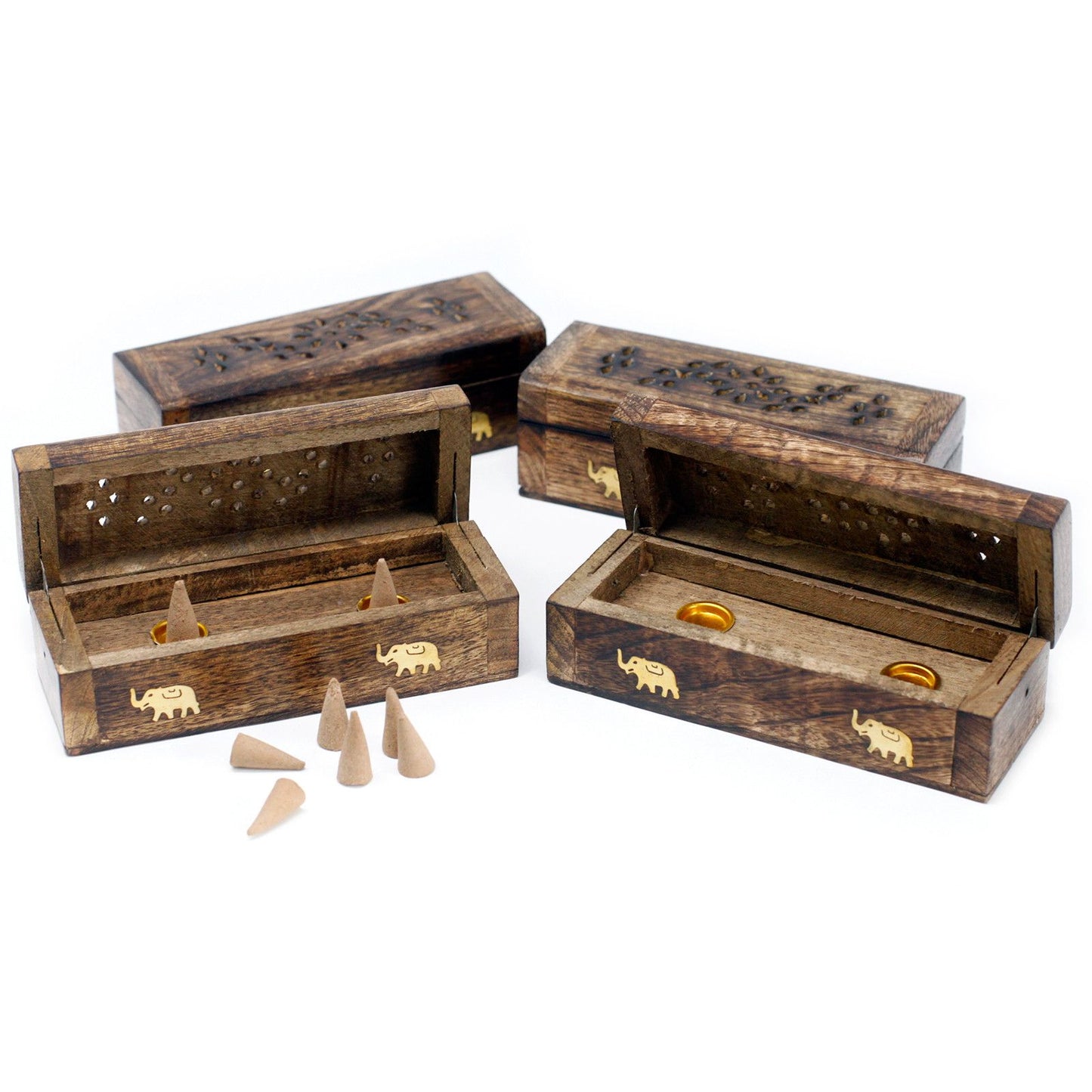 Caja para conos de incienso 6" - Madera de mango